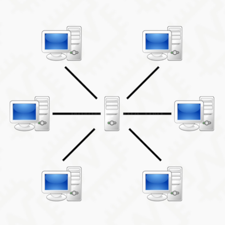 Connected Computers in a centralized Network